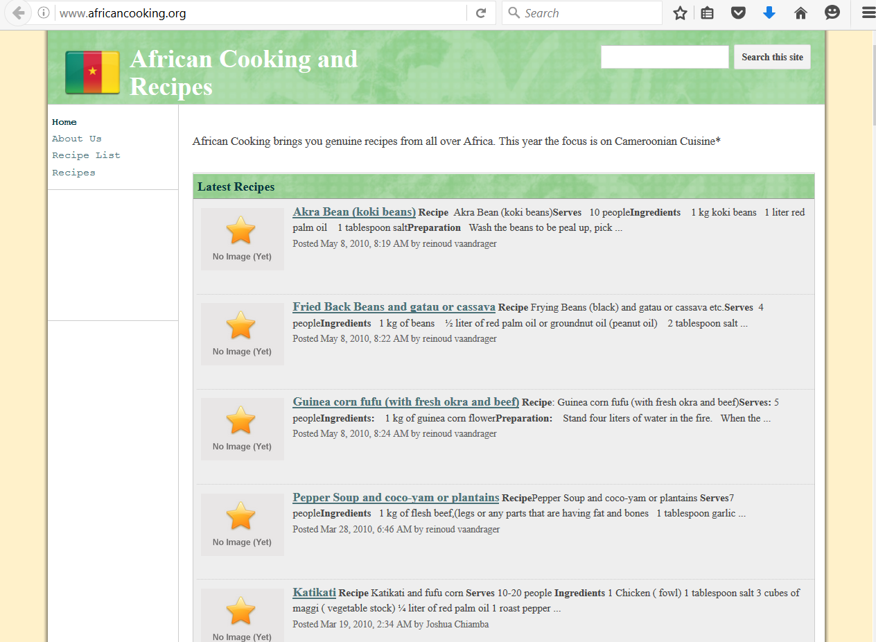 African Cooking and Recipes