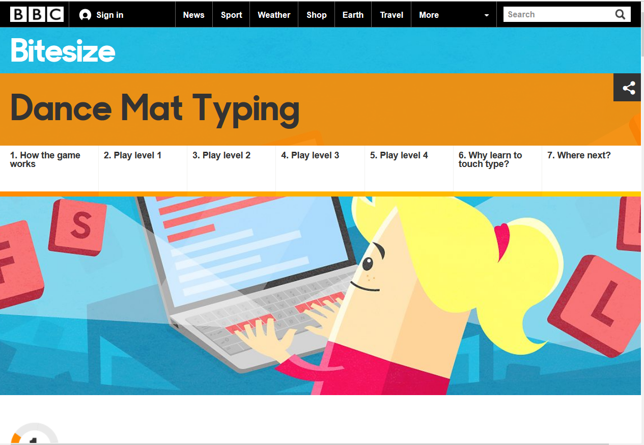 Dance Mat Typing