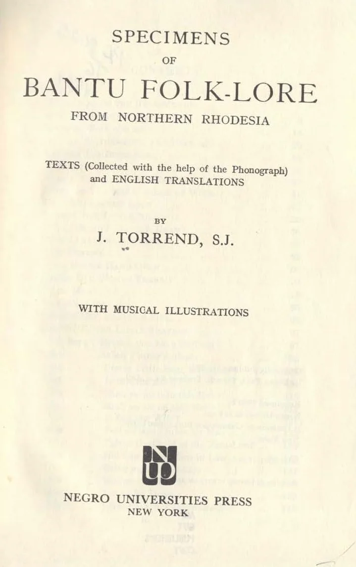 Specimens of Bantu folk-lore from Northern Rhodesia