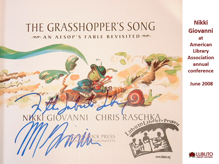 The Grasshopper’s Song by Nikki Giovanni and Chris Raschka