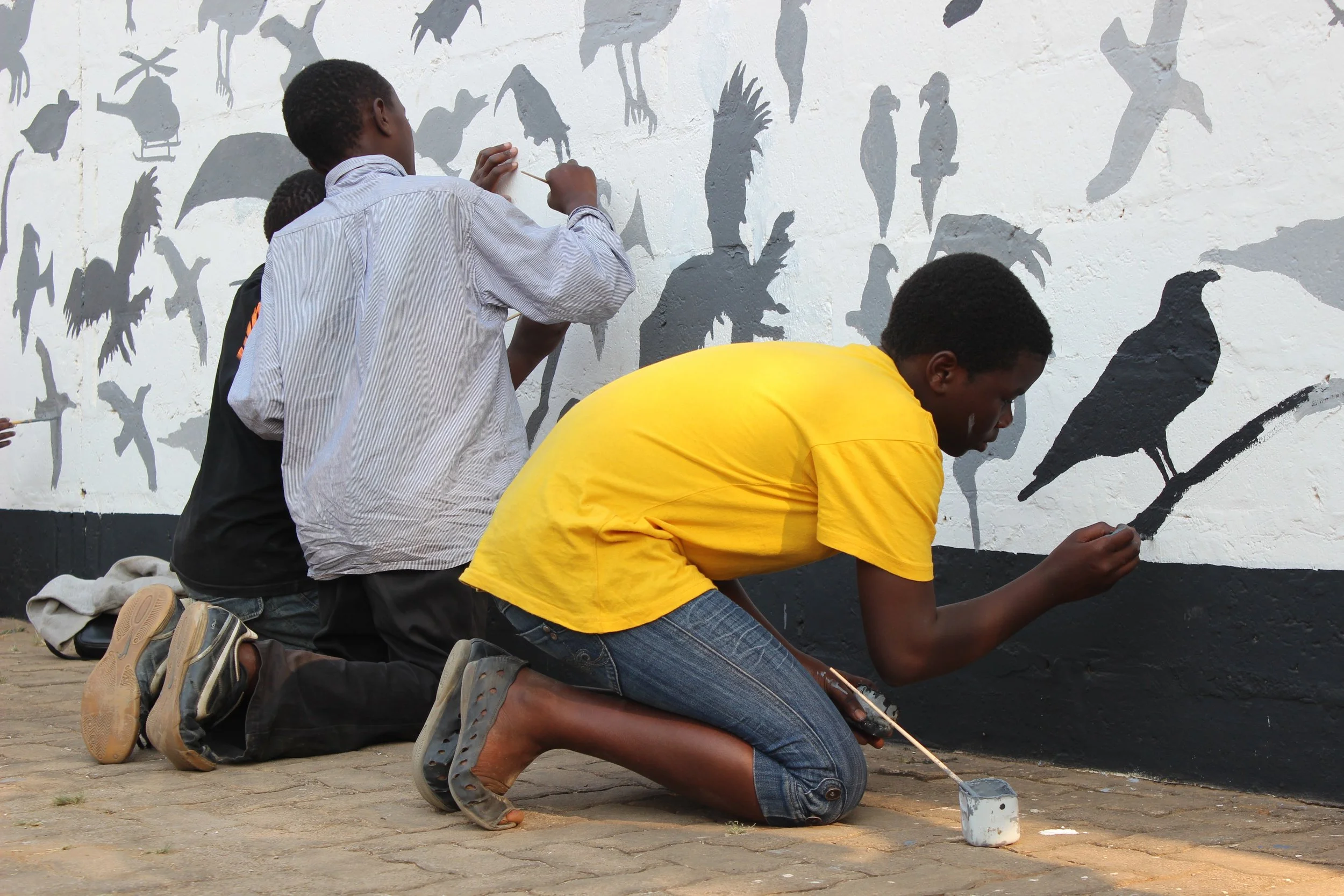 LubutoArt Participants Paint Murals