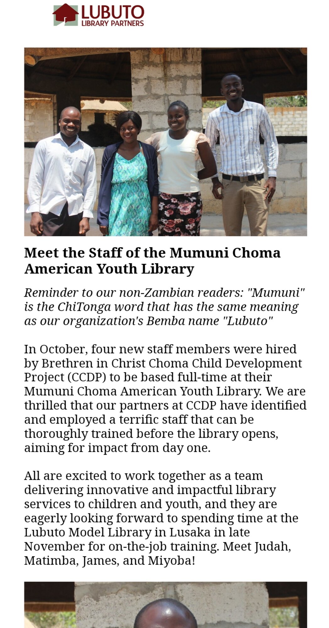 Meet the Staff of the Mumuni Choma American Youth Library