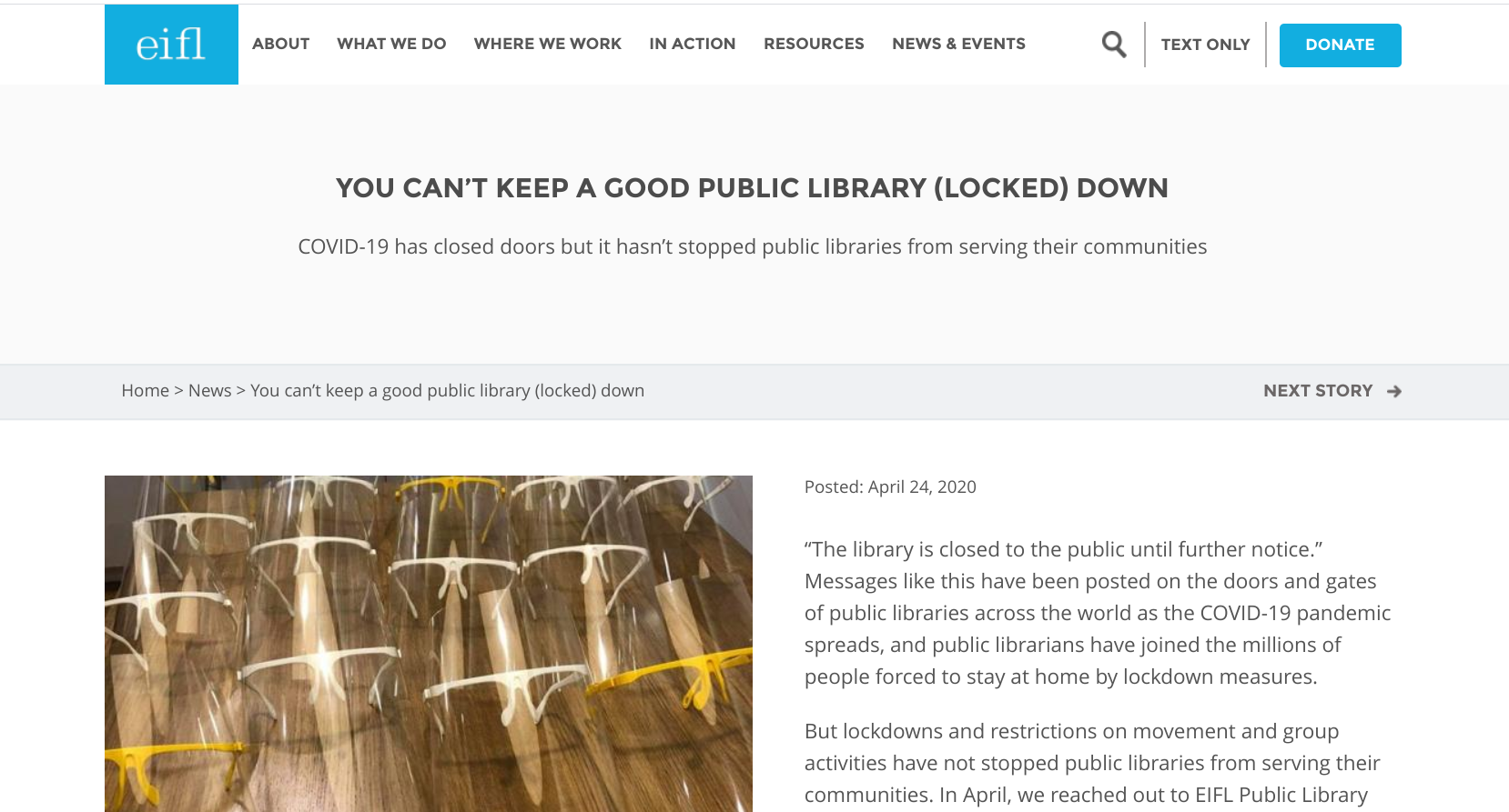 "You can't keep a good public library (locked) down:" COVID-19 has closed doors but it hasn’t stopped public libraries from serving their communities 