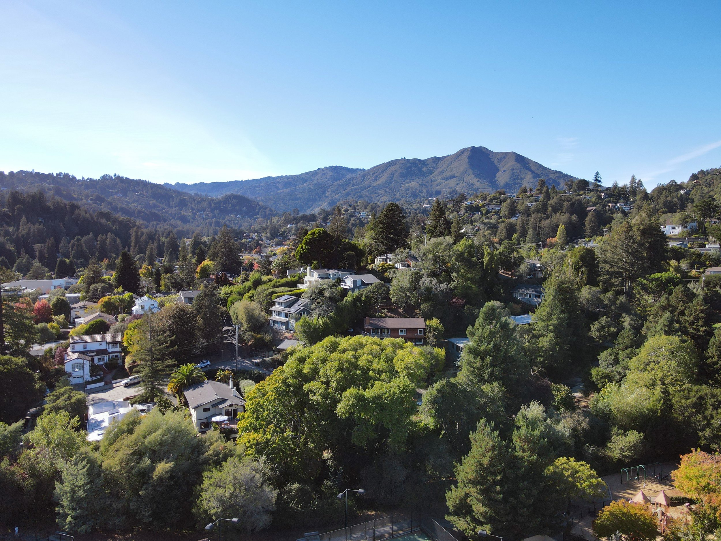 Over Mill Valley CA, Mt Tam in the back
