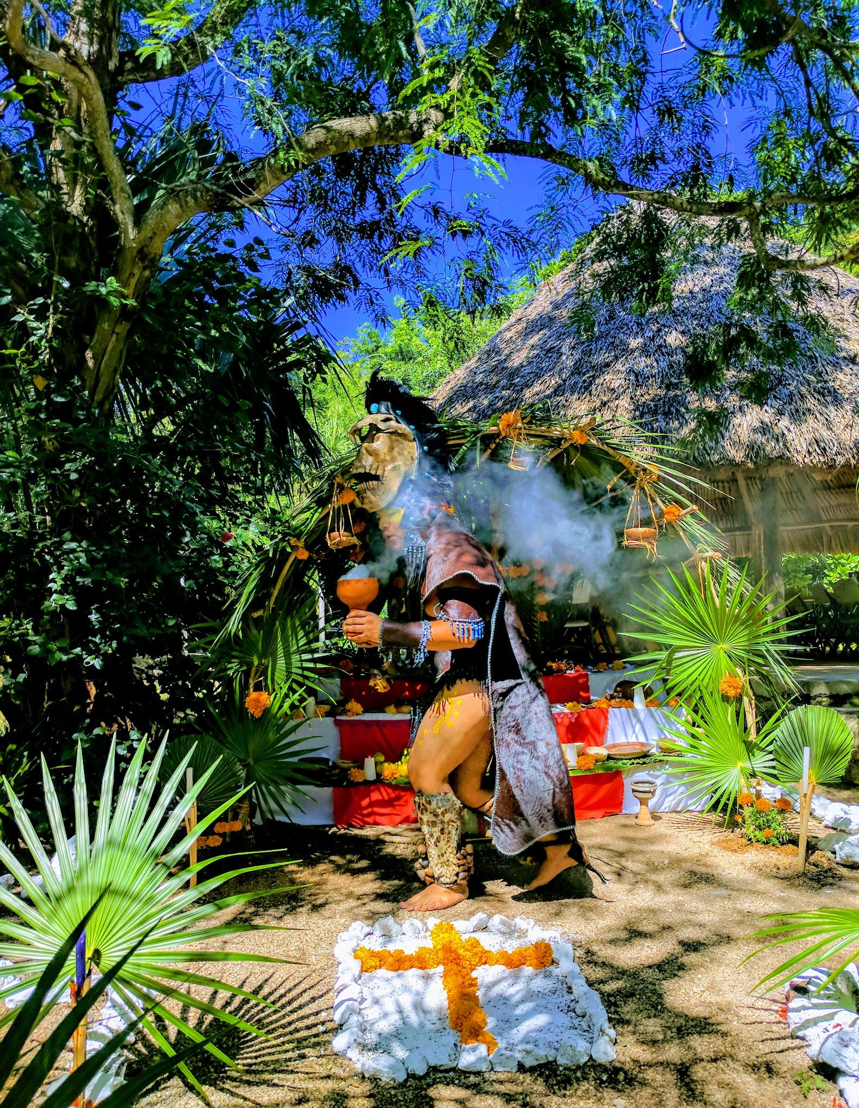 Hanal Pixan is the celebration of the Day of the Dead of the Yucatan that originated from the Mayan culture and has been augmented by Catholicism.
