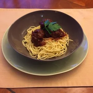 Suggested dinner serving for one.