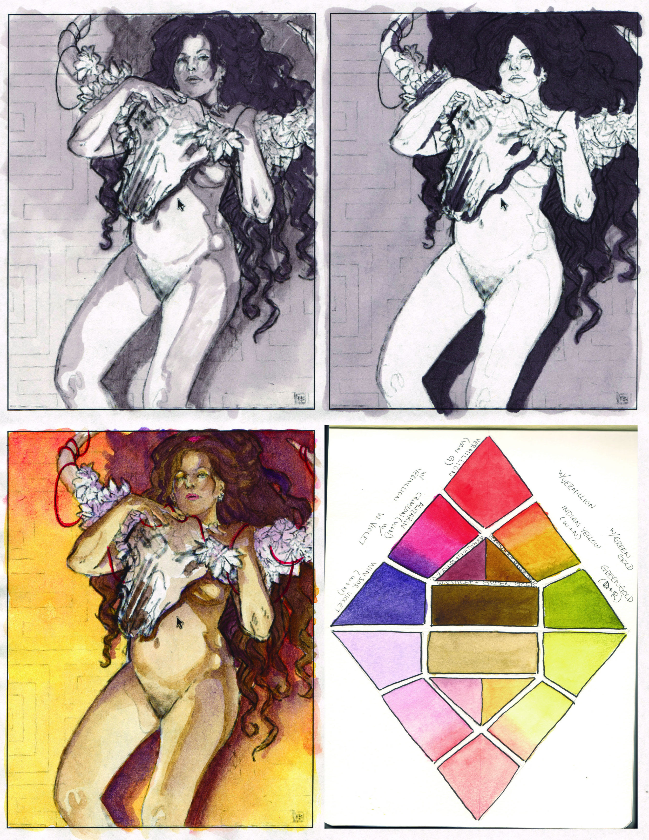 First pass at tone and color study. Needless to say I needed to work on this. 