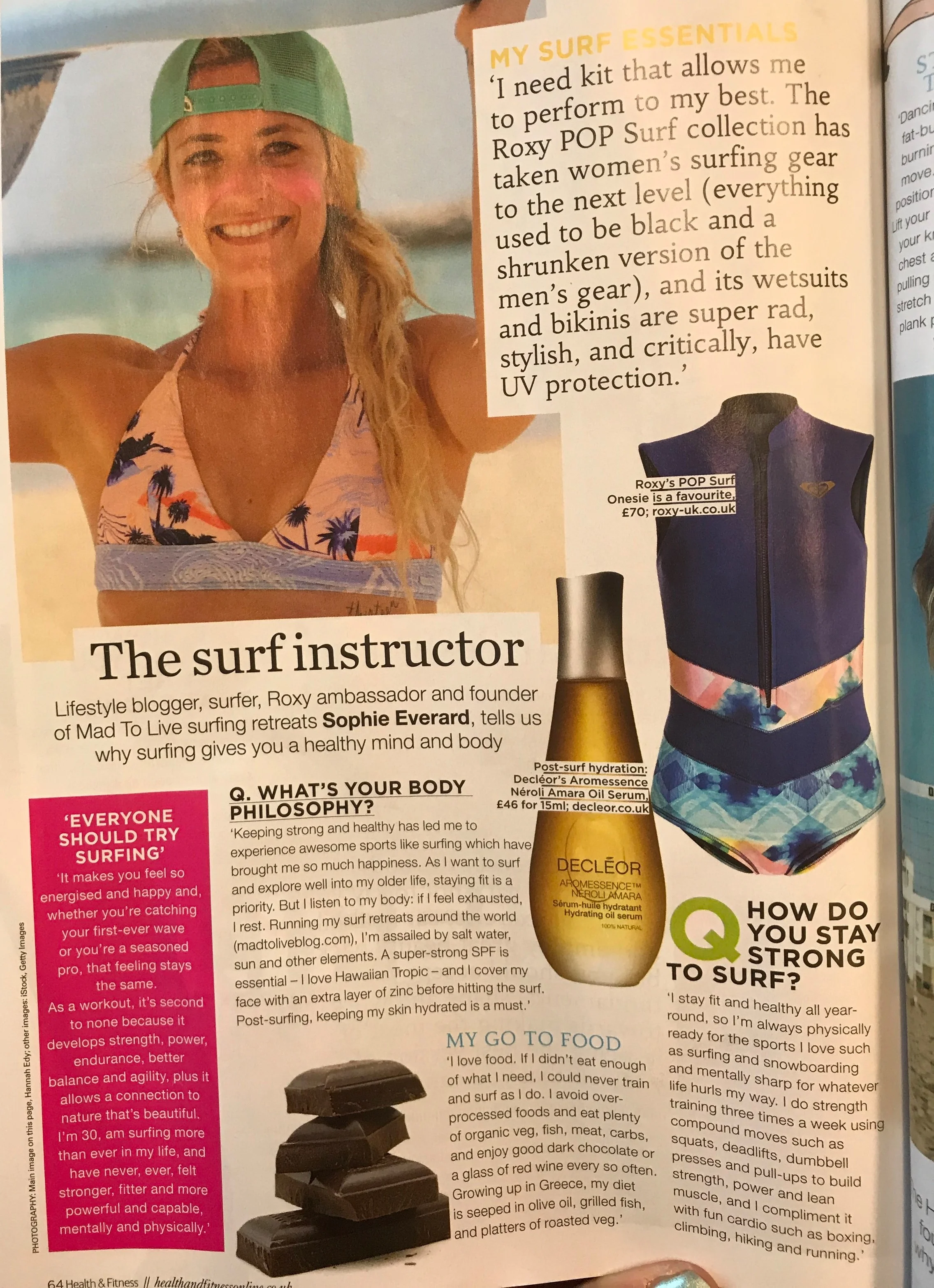 FEATURE IN HEALTH AND FITNESS MAGAZINE