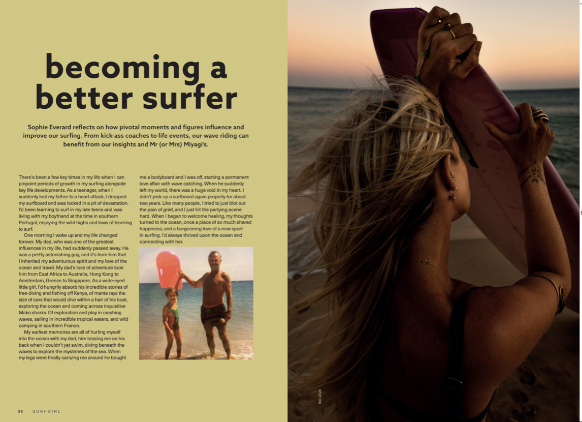 BECOMING A BETTER SURFER: EDITORIAL FOR SURFGIRL MAGAZINE — MAD TO LIVE