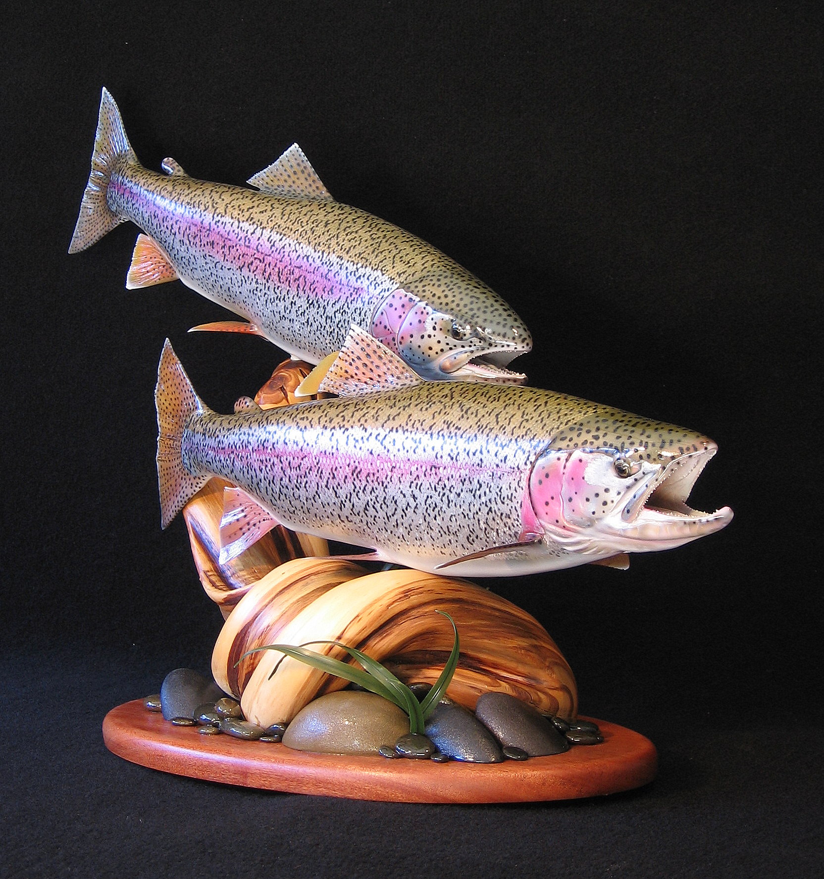 Realistic rainbow, brown, cutthroat, trout fish replicas fish
