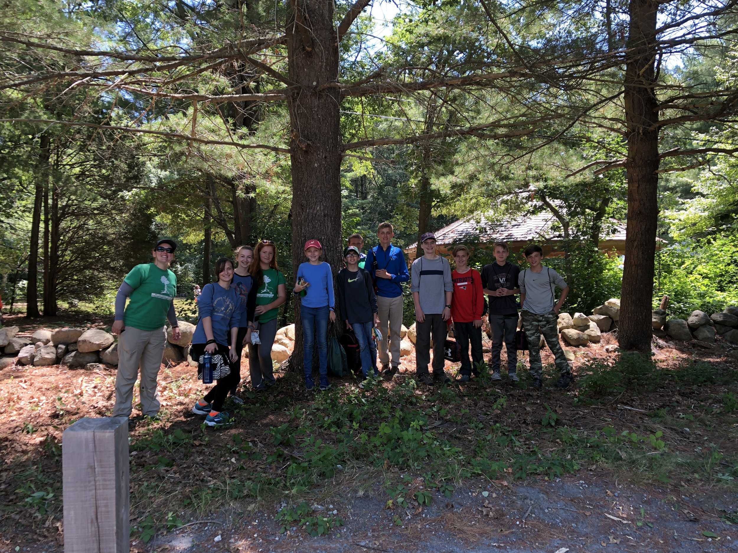Green Team 1 team members at the South Shore Natural Science Center