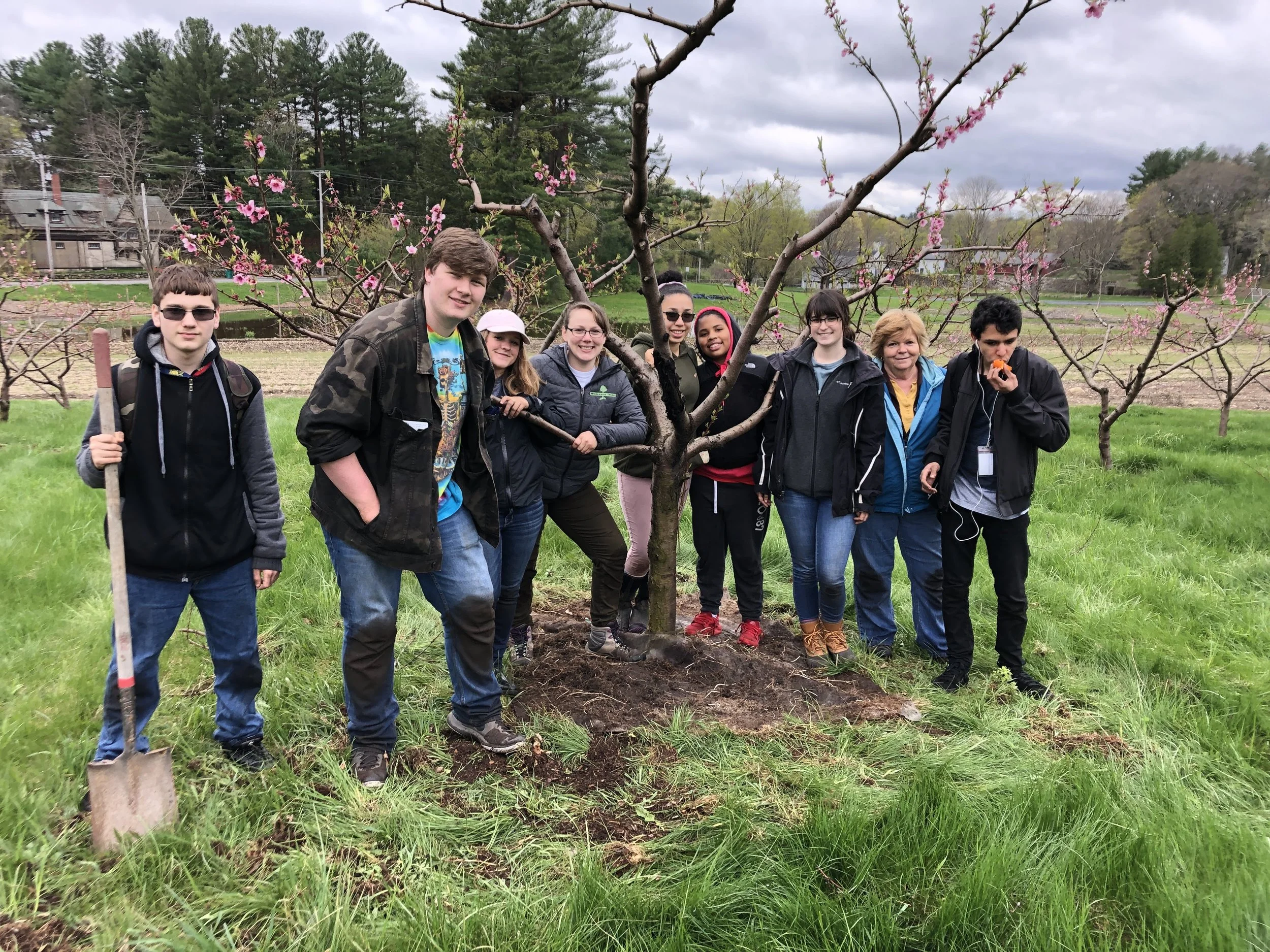 Envirothon team members get “out in the field” at Langwater Farm in Easton.