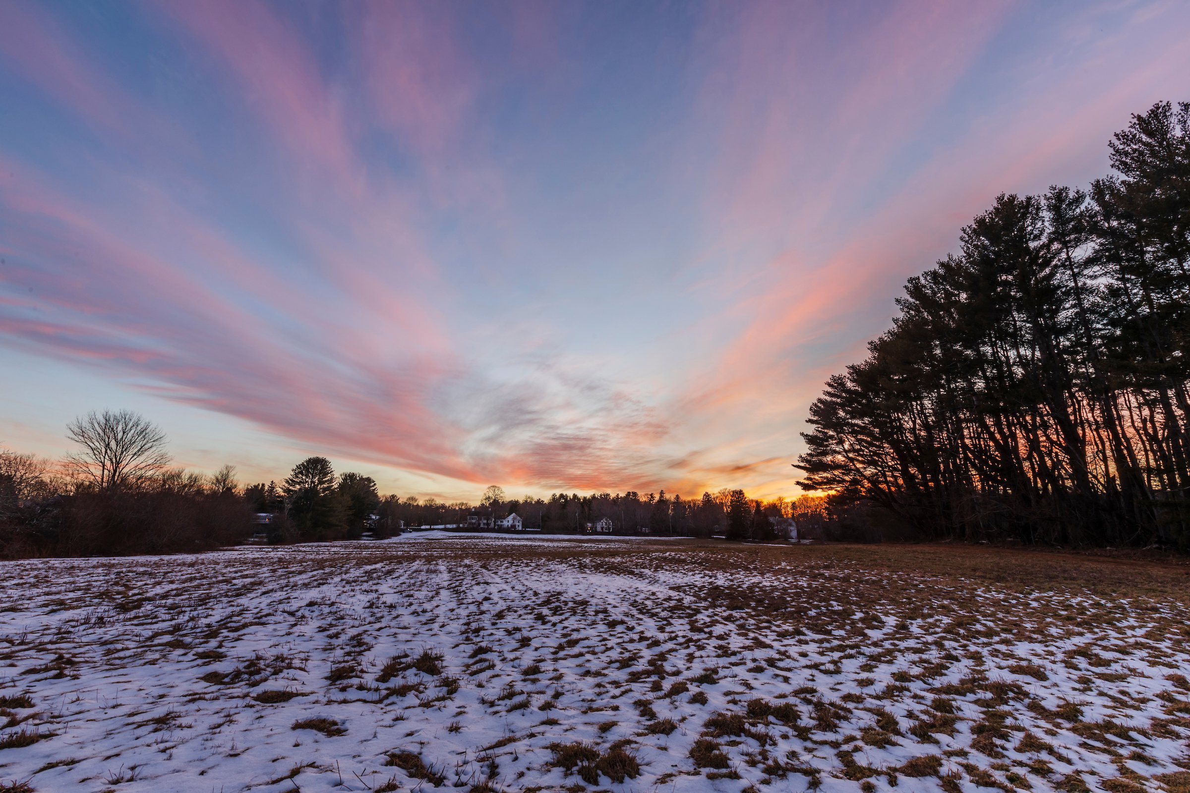  Sunset at Sylvester Field in Hanover, Massachusetts. 