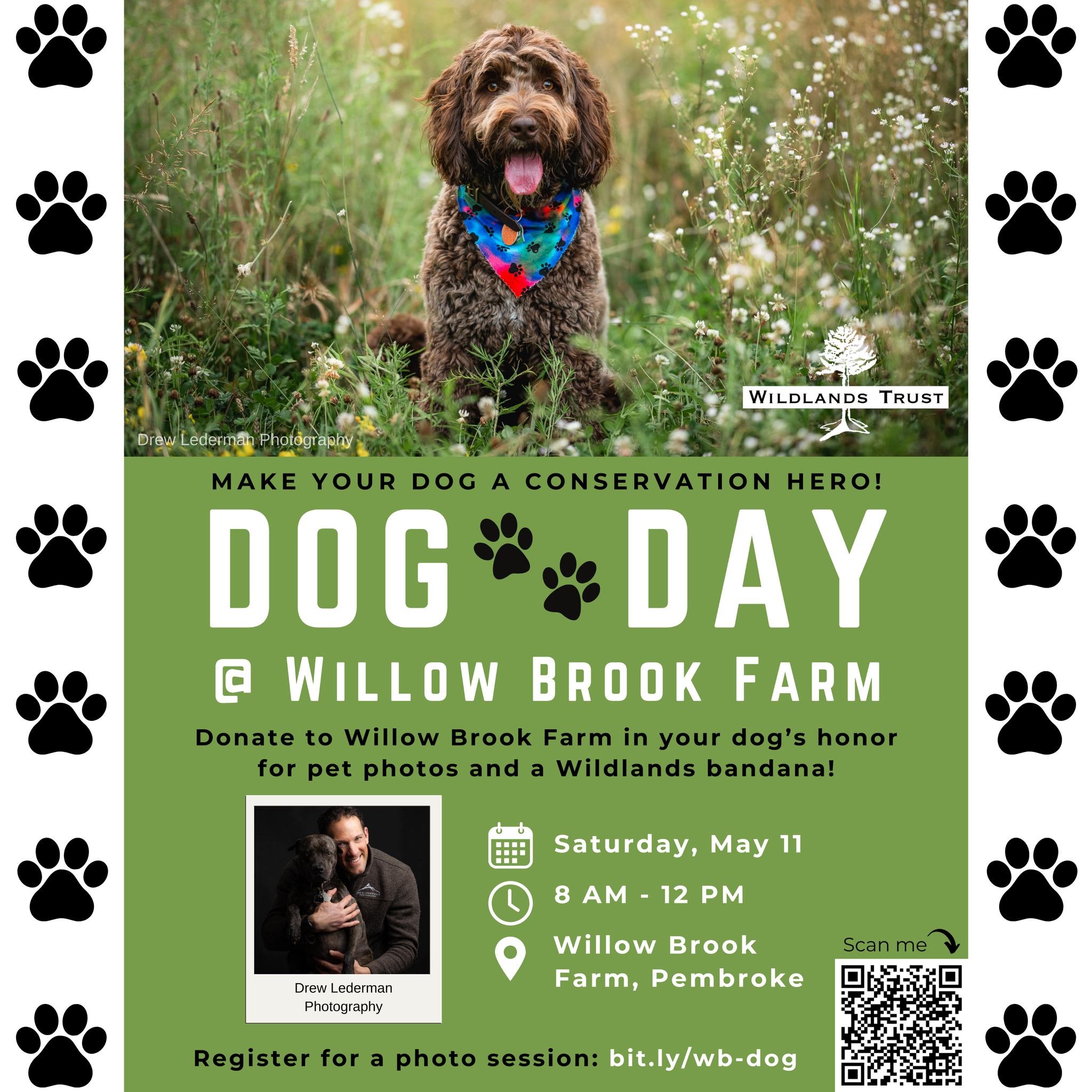 Our dogs help us discover our favorite natural places. Thank them by donating in their honor to Willow Brook Farm! 🐶🌲

On 𝐒𝐚𝐭𝐮𝐫𝐝𝐚𝐲, 𝐌𝐚𝐲 𝟏𝟏, join us for Dog Day at Willow Brook Farm! When you donate $50 or more to our Willow Brook Farm 