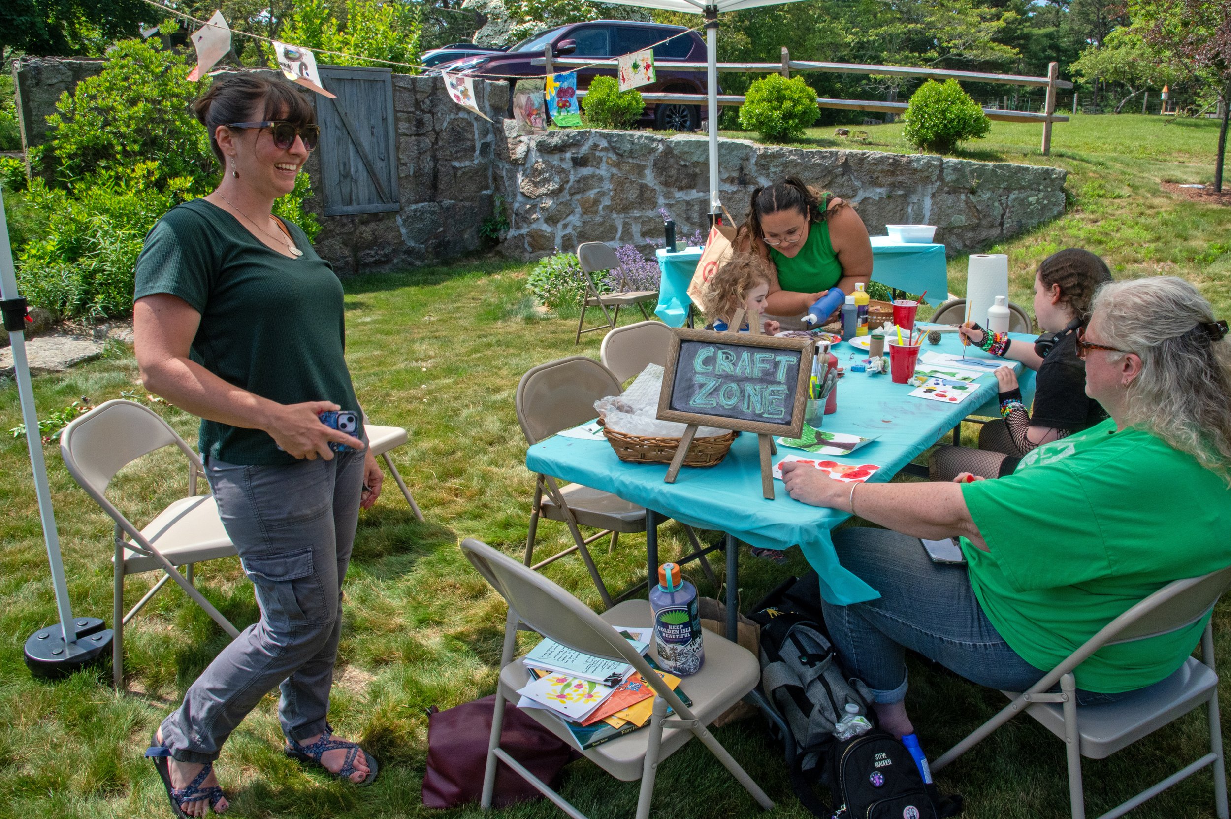 Rebecca leads the craft zone