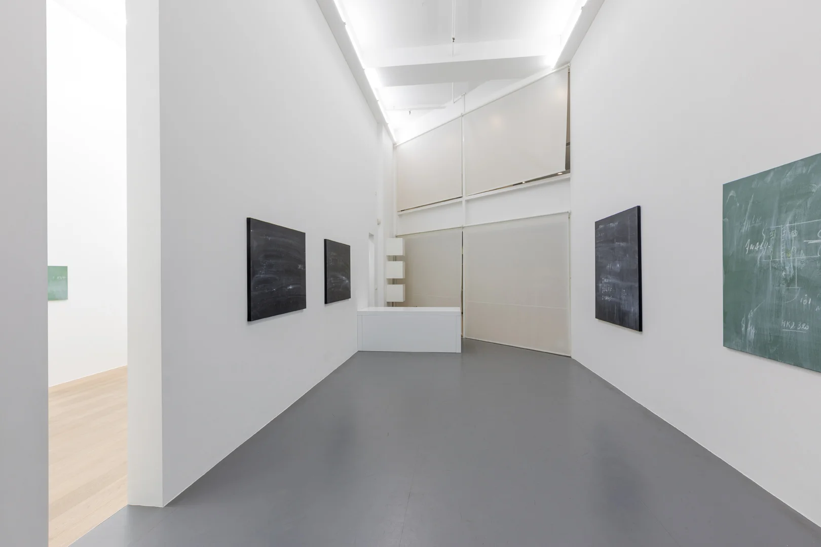 Alain Bornain. Blackboards Exhibition view. Room 1