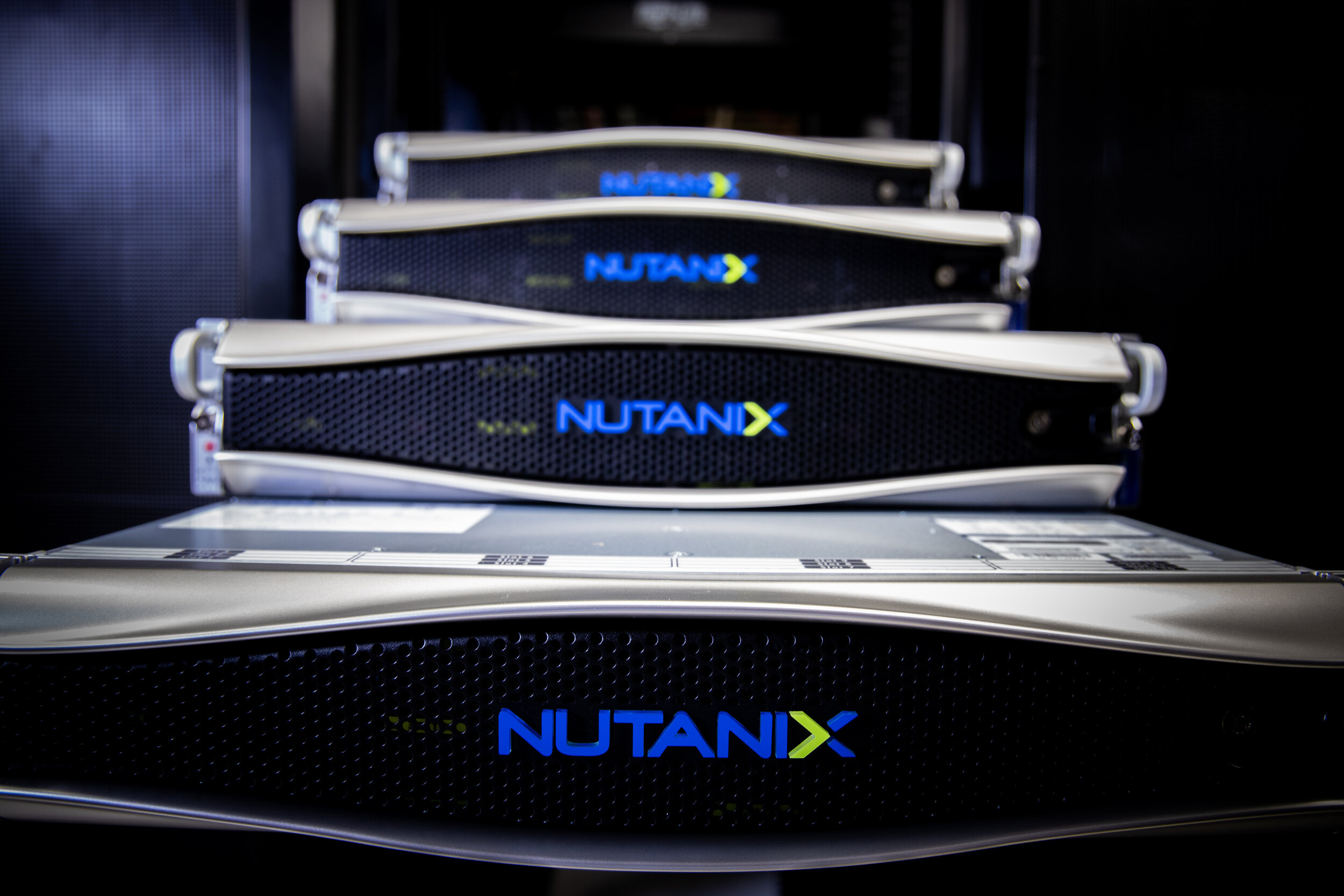 Nutanix Servers in A Data Center Cabinet