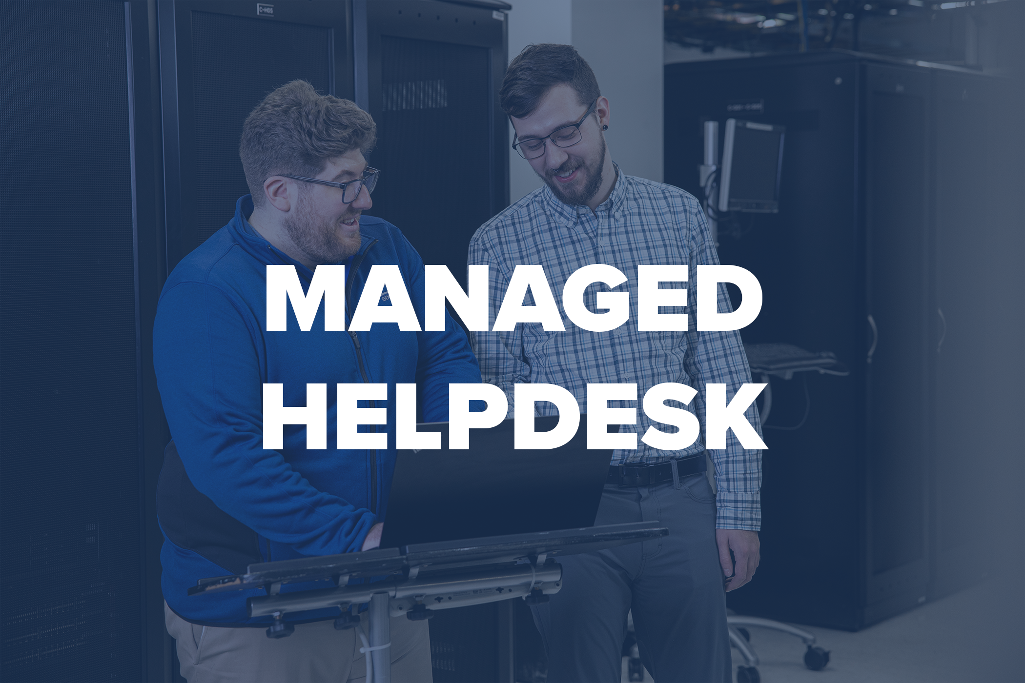 Helpdesk Engineers Diagnosing IT Network