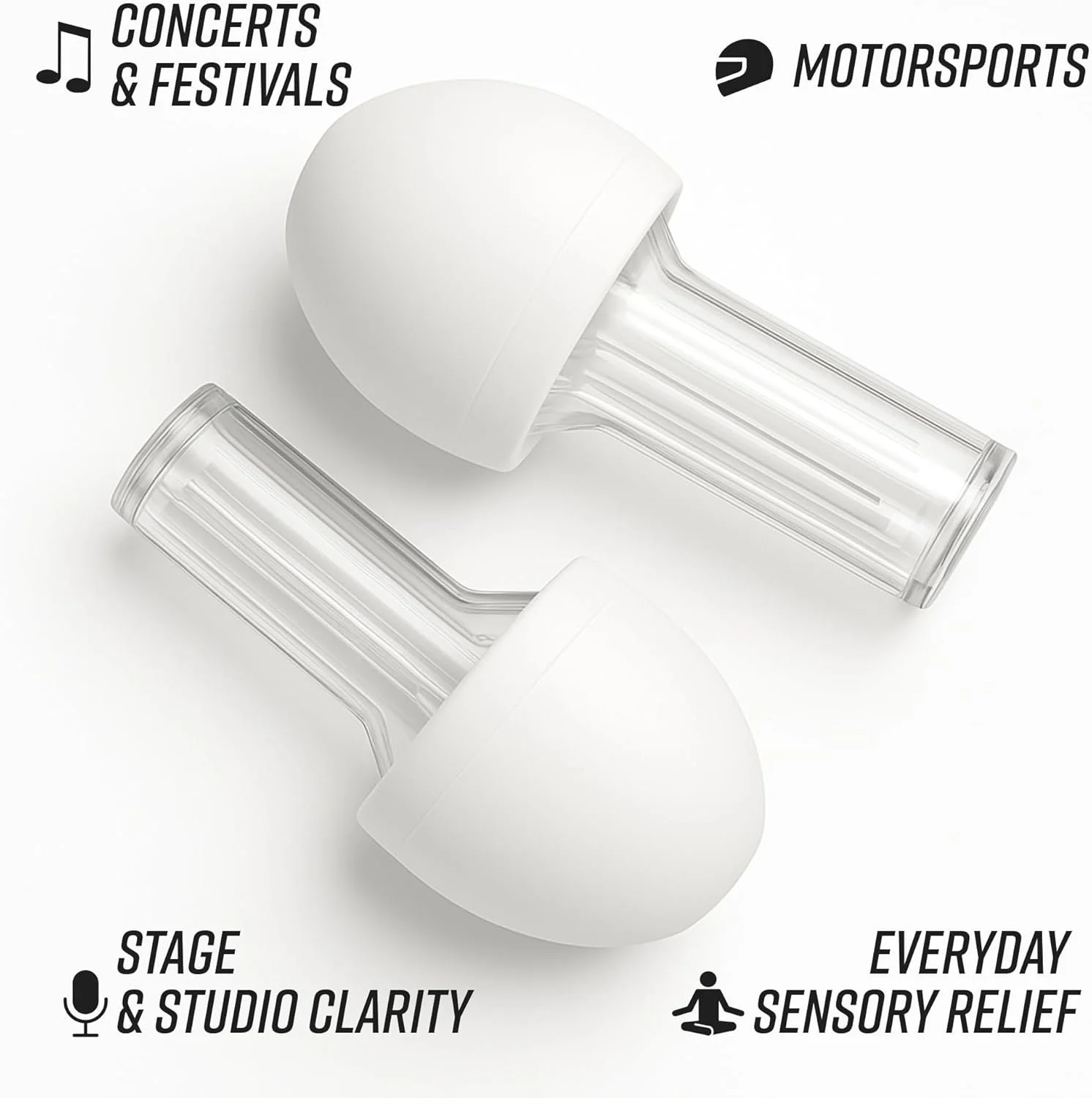 White Vibes Earbuds Close-Up