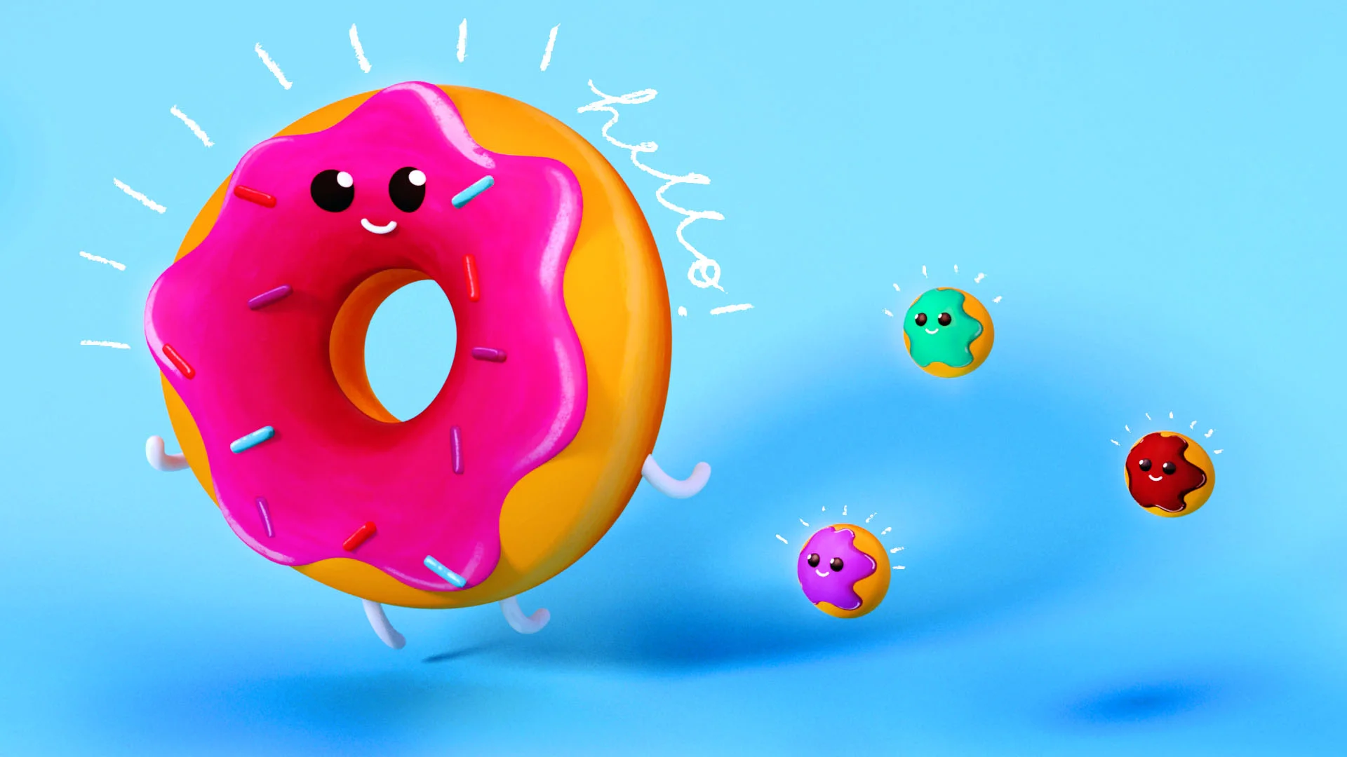 A quick personal 3D project, on its way to animation! Say 'Hello' to Duncan and the Lil' Dunks!