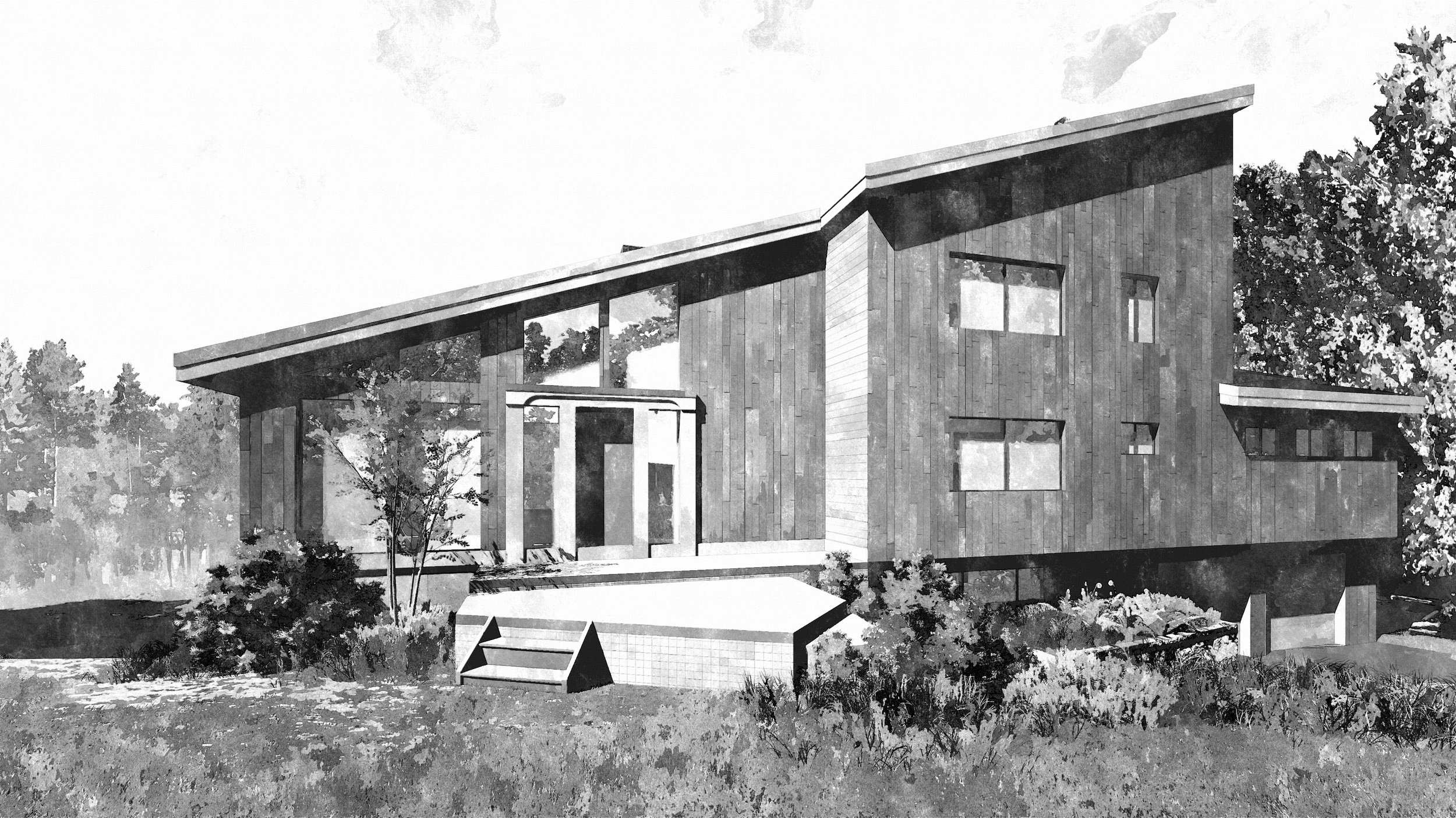 Existing mid-century modern residence, Simsbury, Connecticut