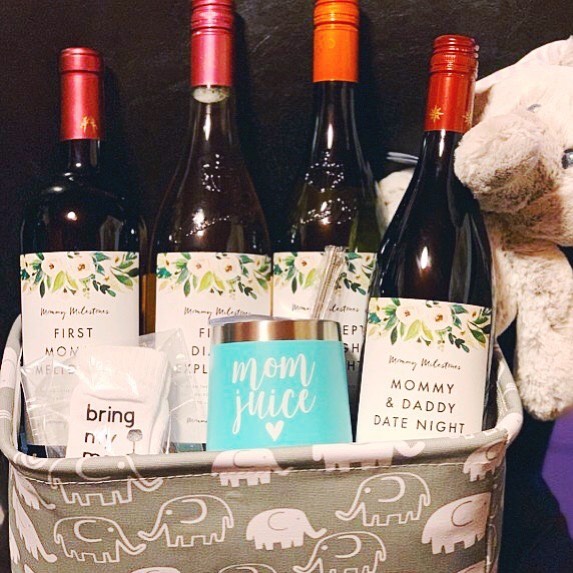 Looking for the perfect #mothersday gift that&rsquo;s as useful and it is thoughtful? Why not give her a set of our signature mommy milestone wine labels. From the first meltdown to the first diaper explosion, she&rsquo;ll be thank you over an over a