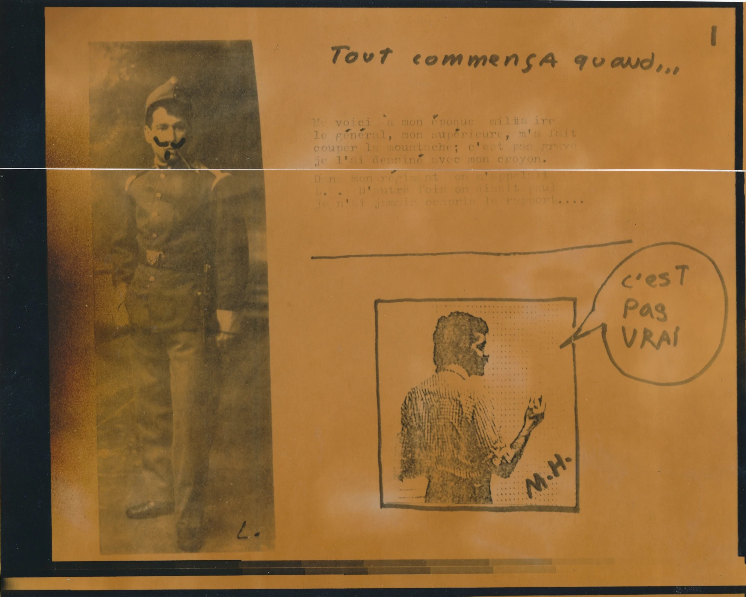 Document passé dans la machine photolaser. / © Daniel Dugas 1982