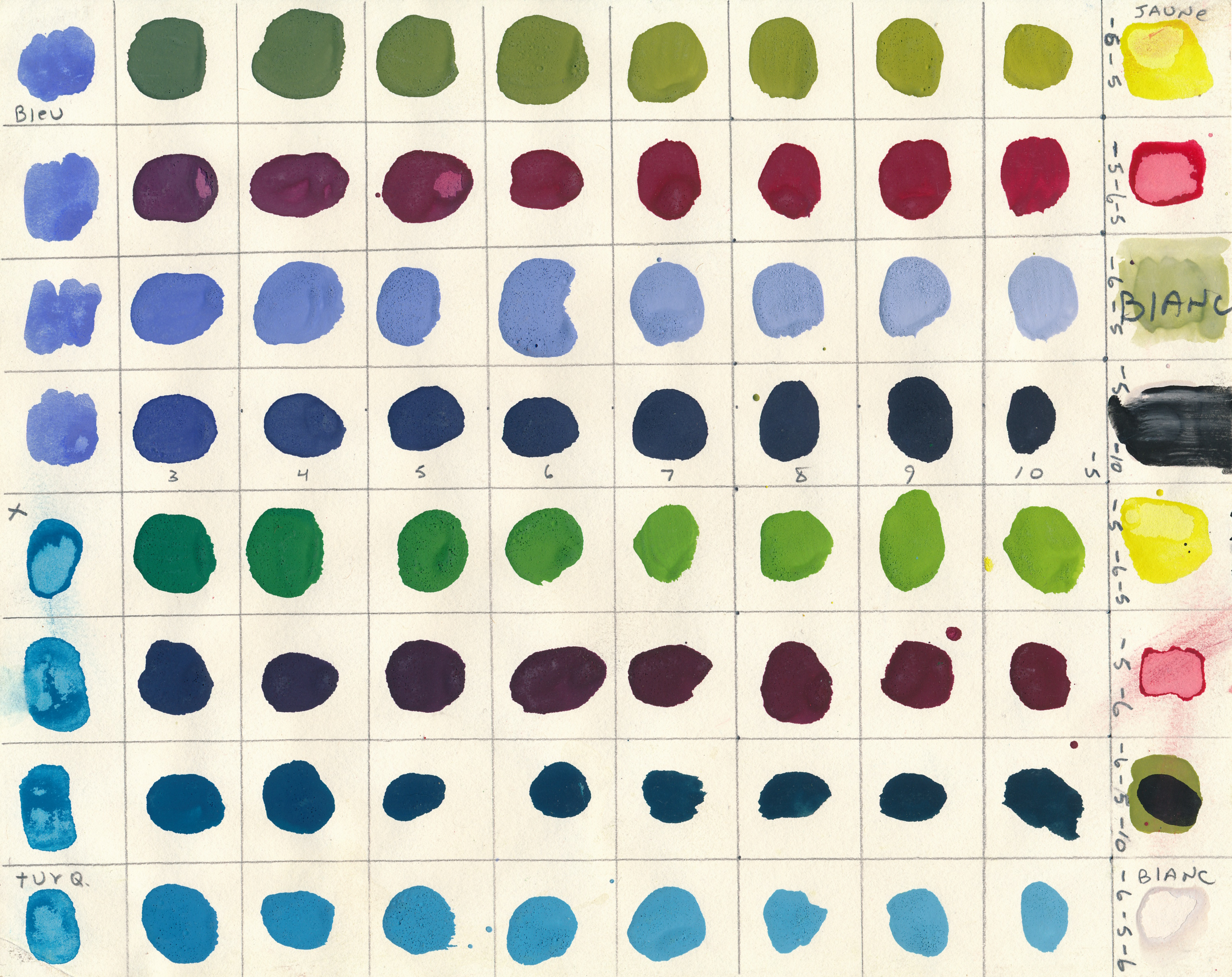 Document original : Test de couleurs 1. / © Yvon Gallant 1982