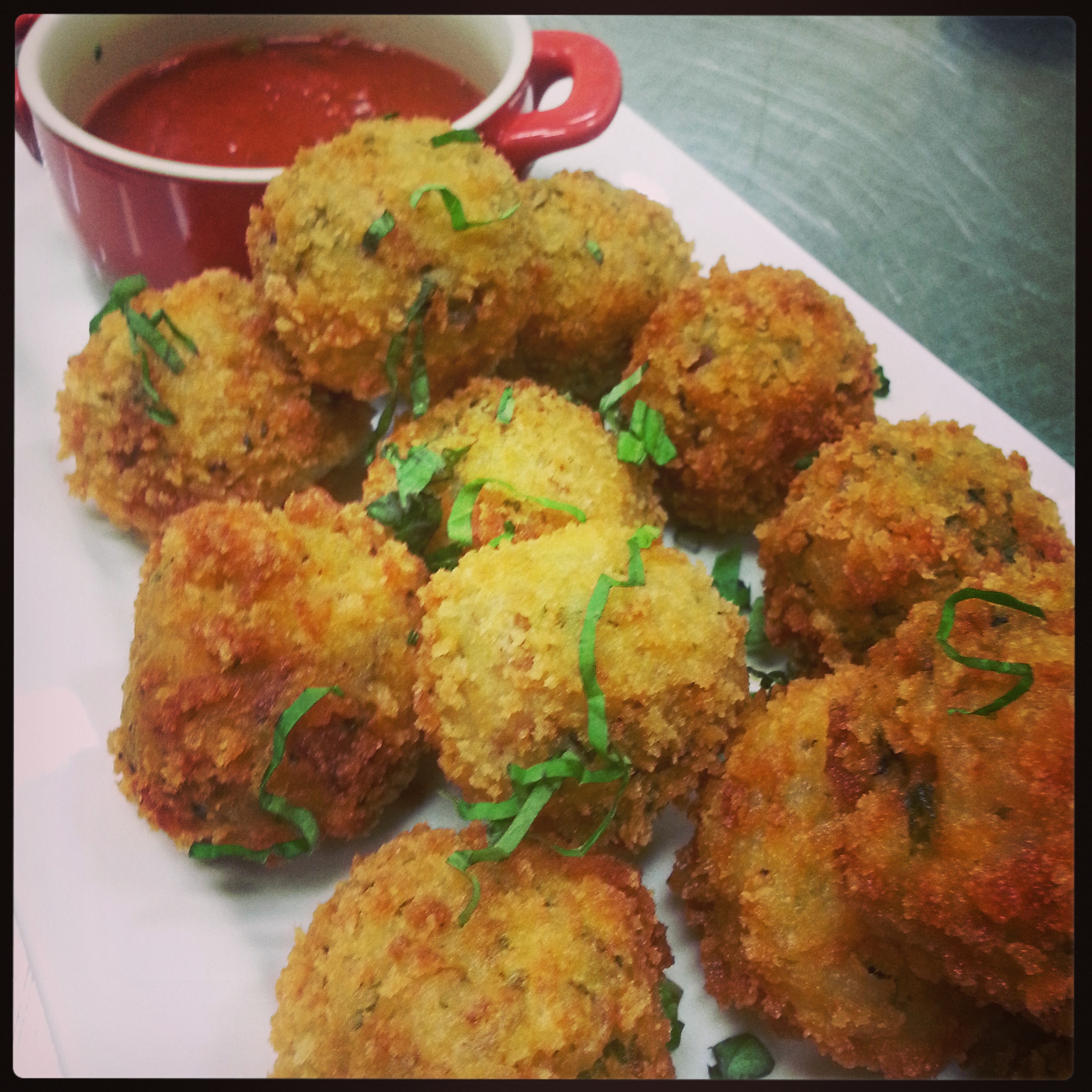 Mushroom Risotto Fritters