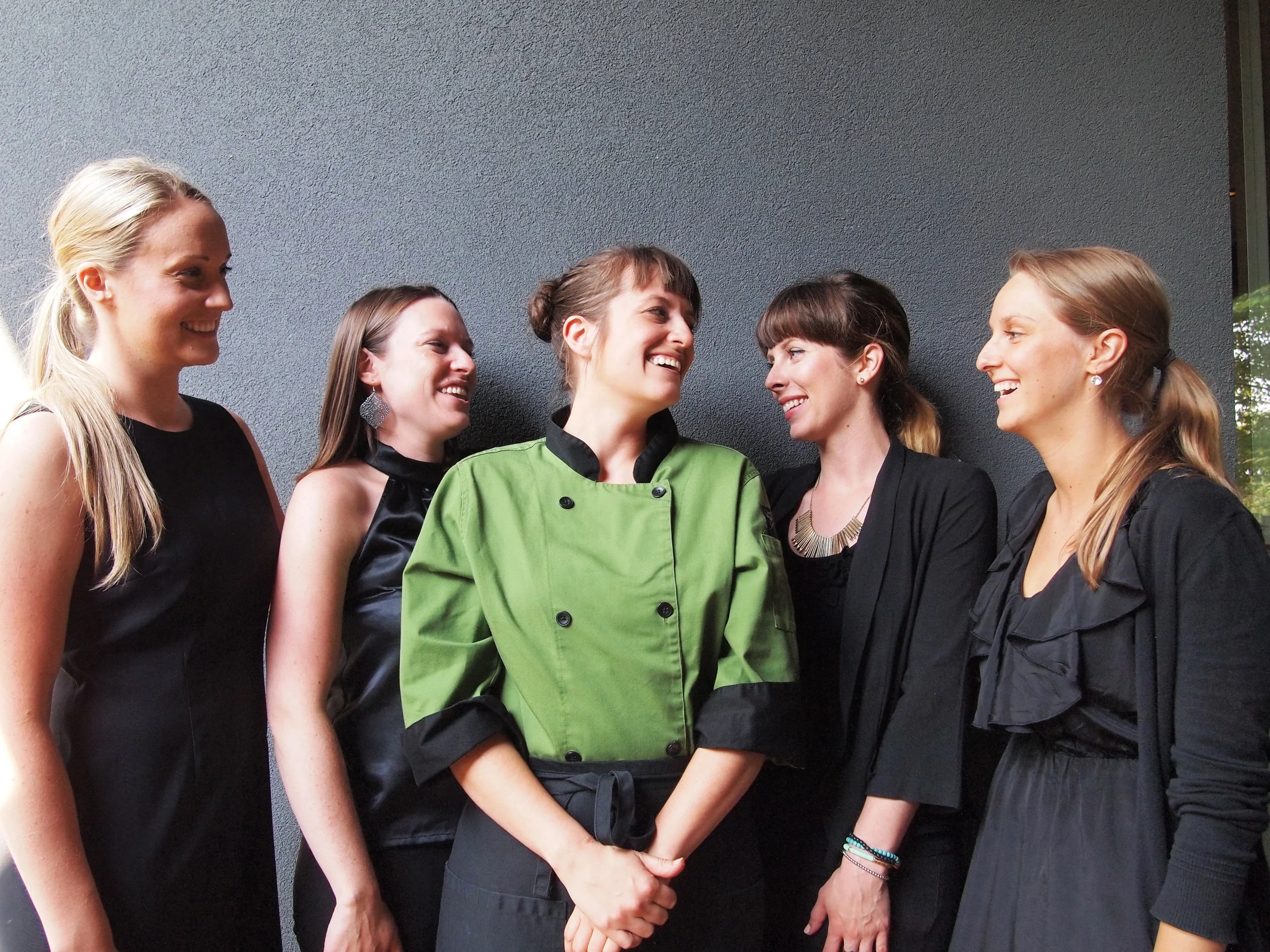 Look for these beautiful gals at your next event! From right to left: Stephanie WIlliams, Becky Stephenson, Chef Yoda, Nicole Kirkpatrick and Heather Nichols.