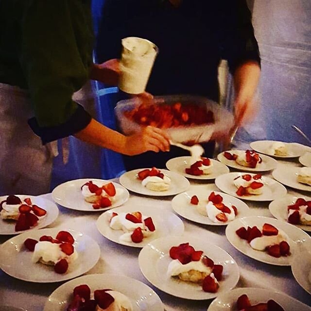 Strawberry season always makes me think about this moment. 😍 It was at @mcsmithorganicfarm in the heat of summer a few years back. It was their daughter's wedding and we set up a tent in the field to execute the meal, which was entirely sourced from