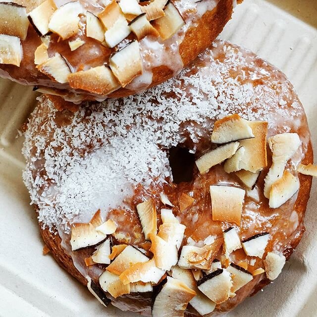 Coconut Lovers rejoice! Rejoice, and then head to www.letyodacookforyou.com and order your Triple Coconut Donuts! 😍 We make our donuts the old fashioned way - the same way you remember them from Glassroots restaurant many moons ago. The dough is a s