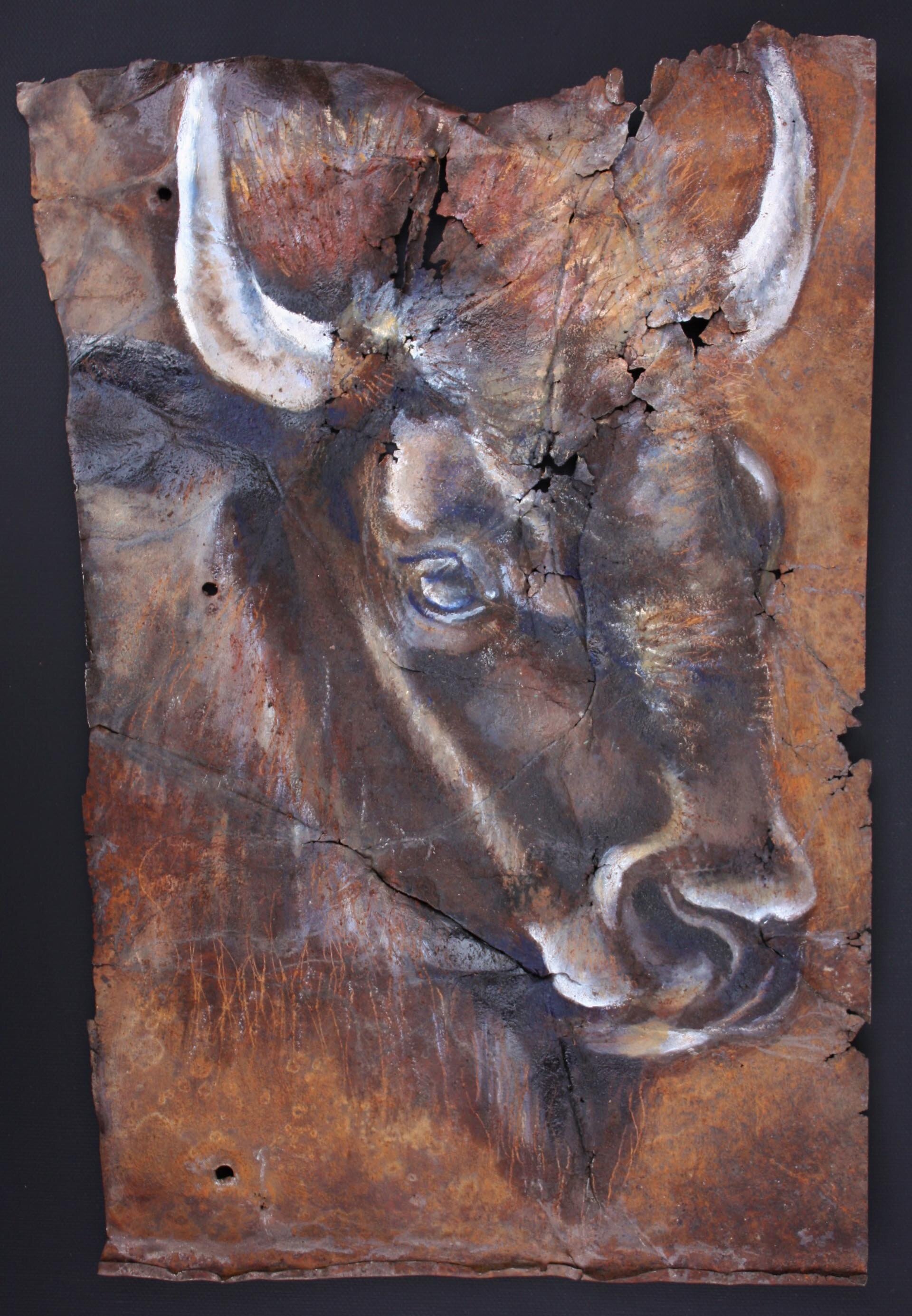 Karrie Steely-Bison Cow-Mixed Media-9x13.JPG