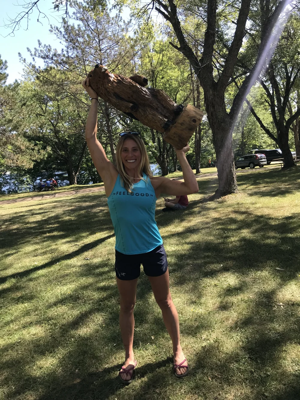 Champion's stance...