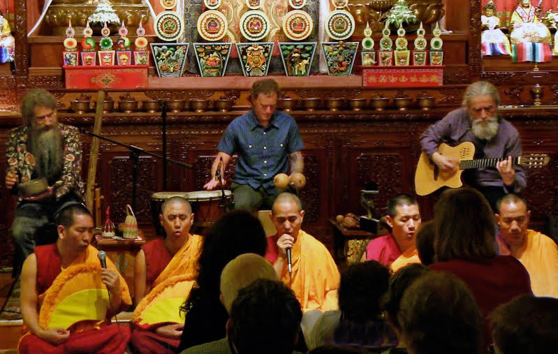 Flying Mystics playing with the Drepung Loseling Monks of the Mystical Arts of Tibet 