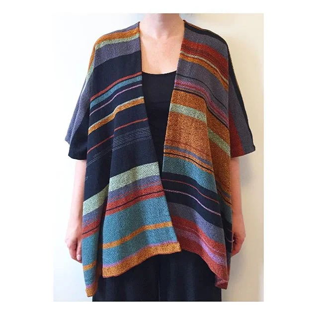 Handwoven GUNTA PONCHO. Zero waste & sustainably made. For sale at @americanmortals [727 Walnut st Philadelphia] More ponchos for sale online *link in bio ✌🏼
.
.
.
#handwoven #weaving #handweaving #saoriweaving #saori #saoristyle #zerowaste #zerowas