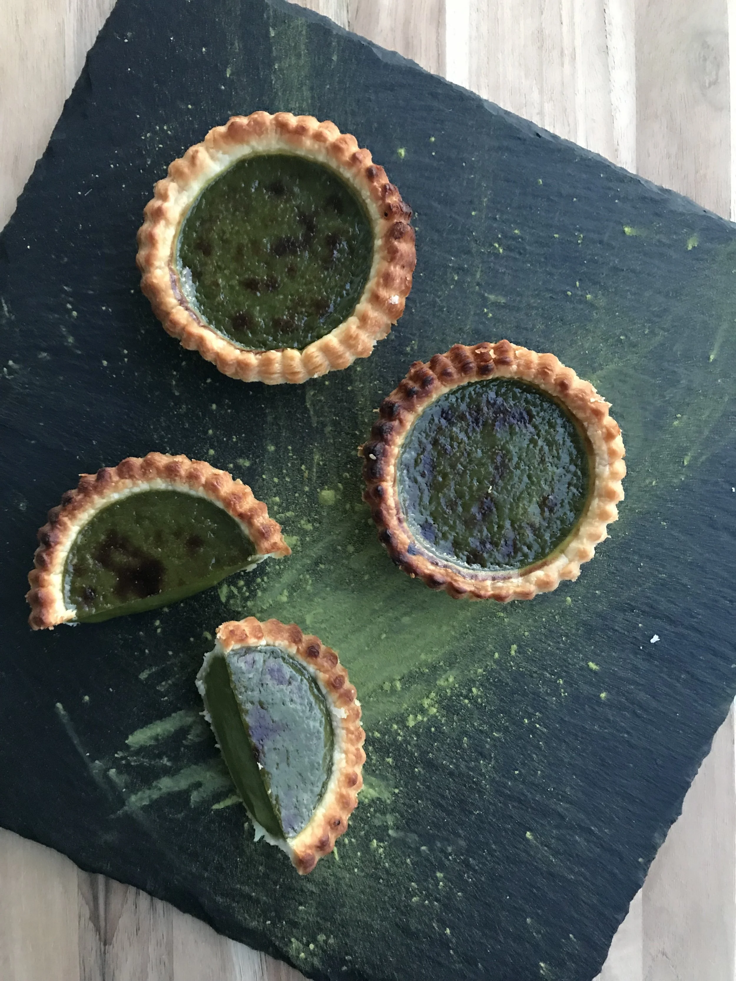 First Attempt At Baking Matcha Egg Tarts