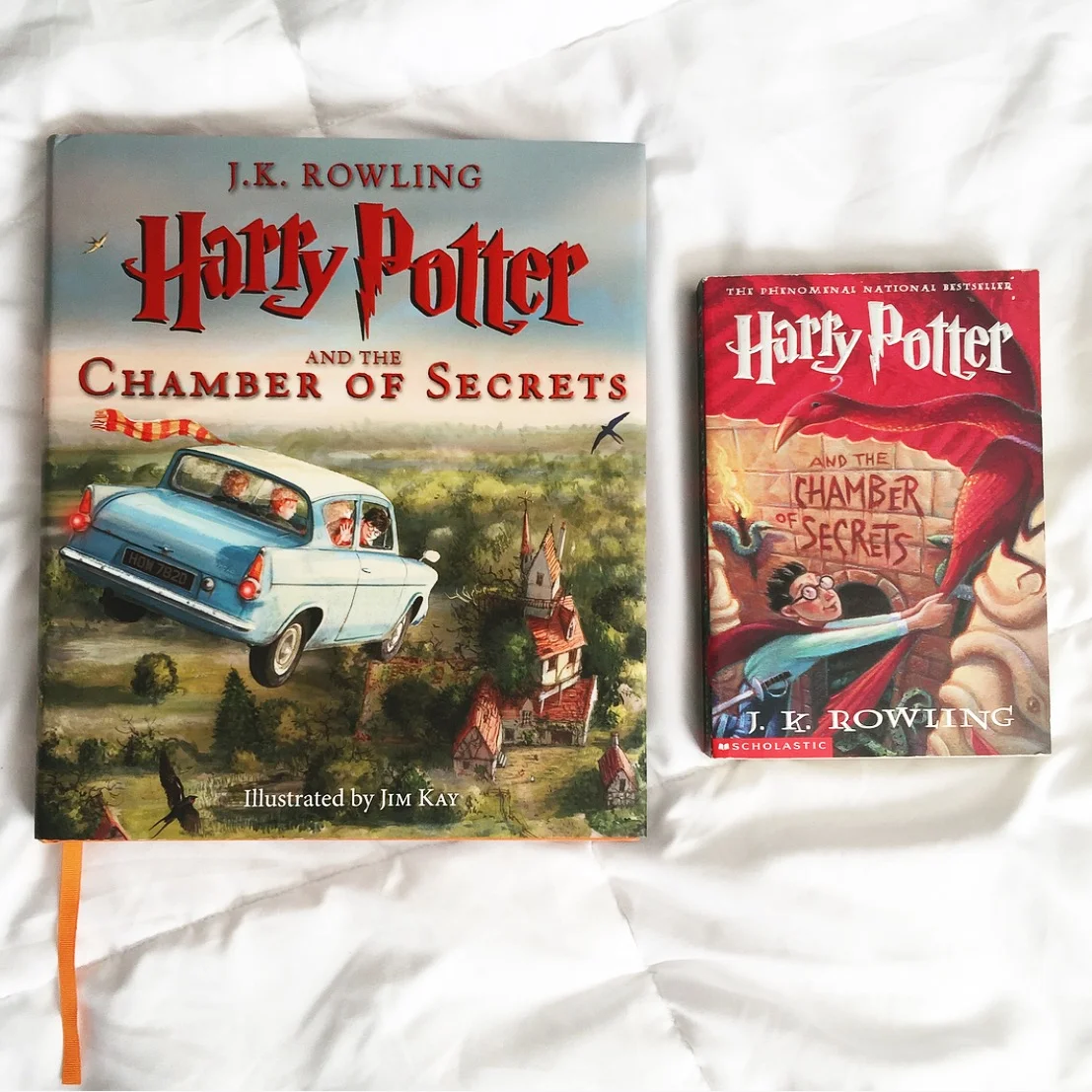 Here is a size comparison of the illustrated version and the paperback.