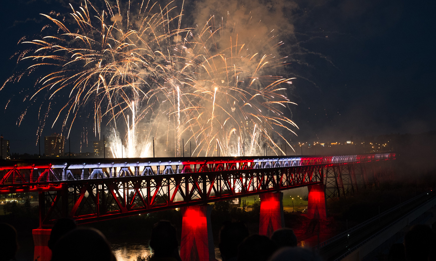 System was completed and designed note by note to synchronize the lighting to the music for the big Canada Day reveal!