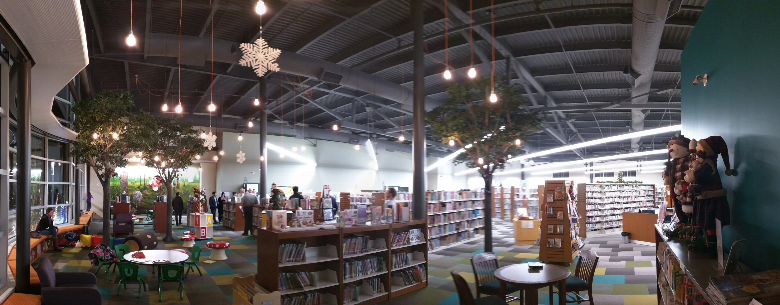 The view from the children's area
