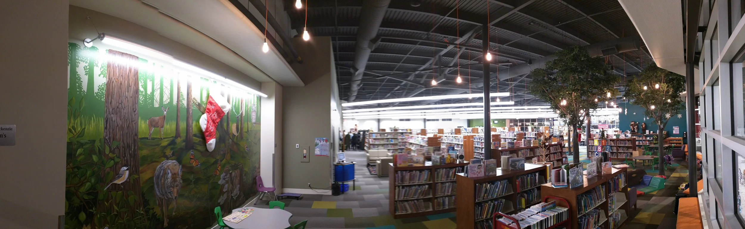 The view from the children's area