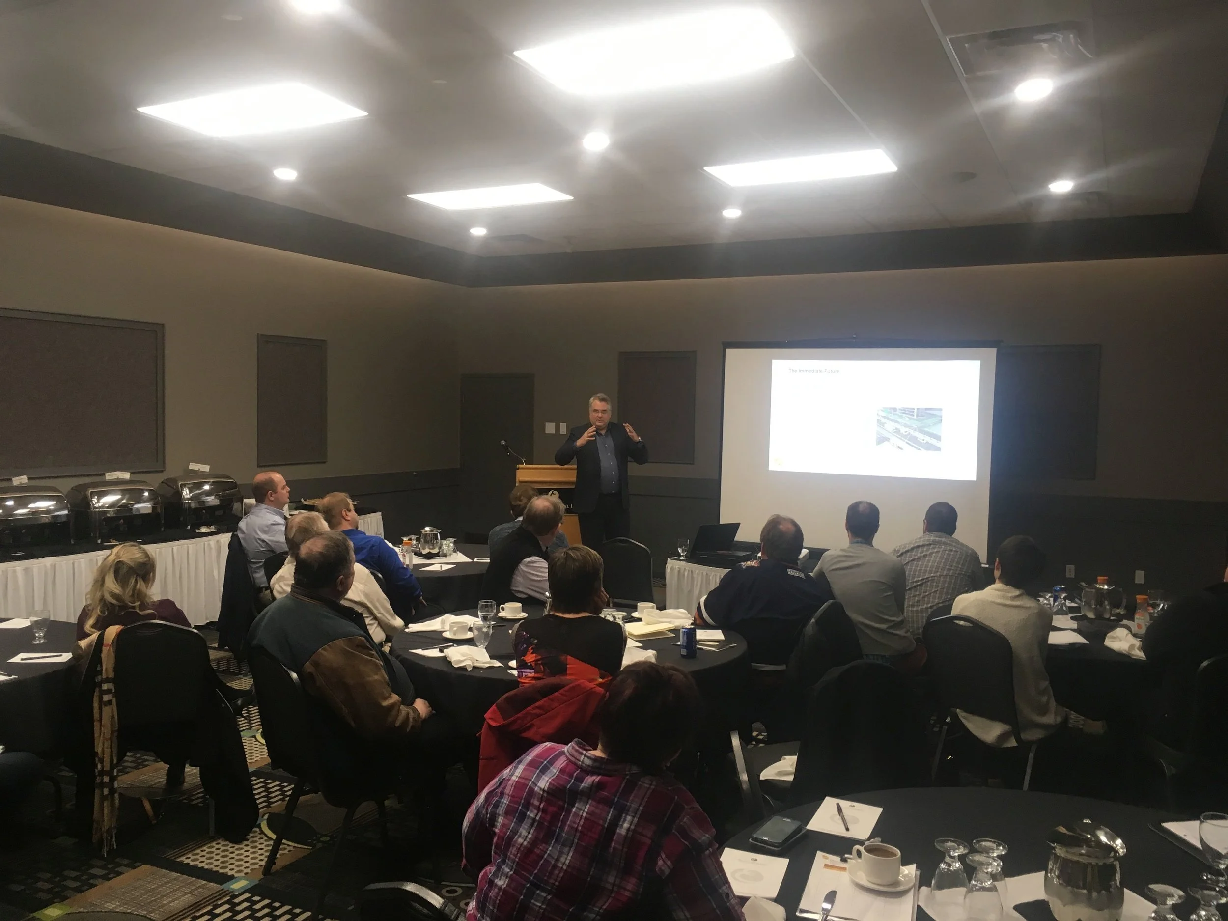 Dr. Ron Gibbons presenting his studies on Dirt Depreciation on Outdoor LED Luminaires