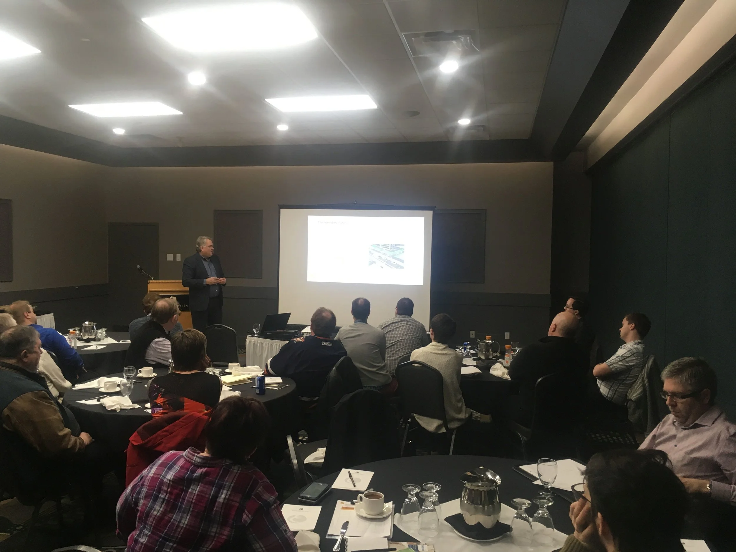 Dr. Ron Gibbons presenting his studies on Dirt Depreciation on Outdoor LED Luminaires