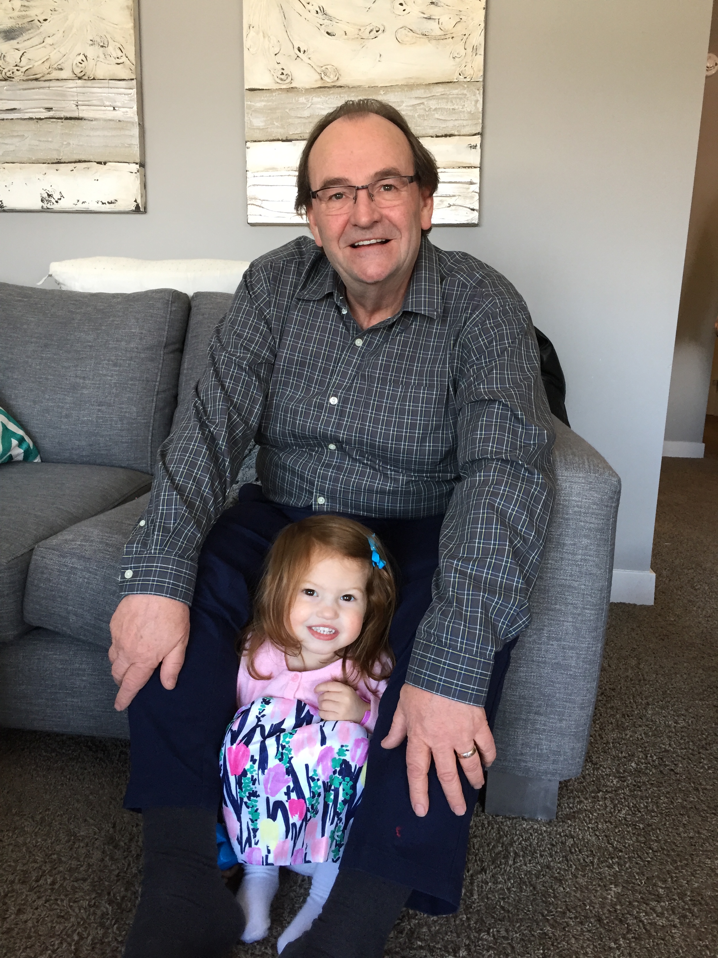 Colin Wright with Granddaughter