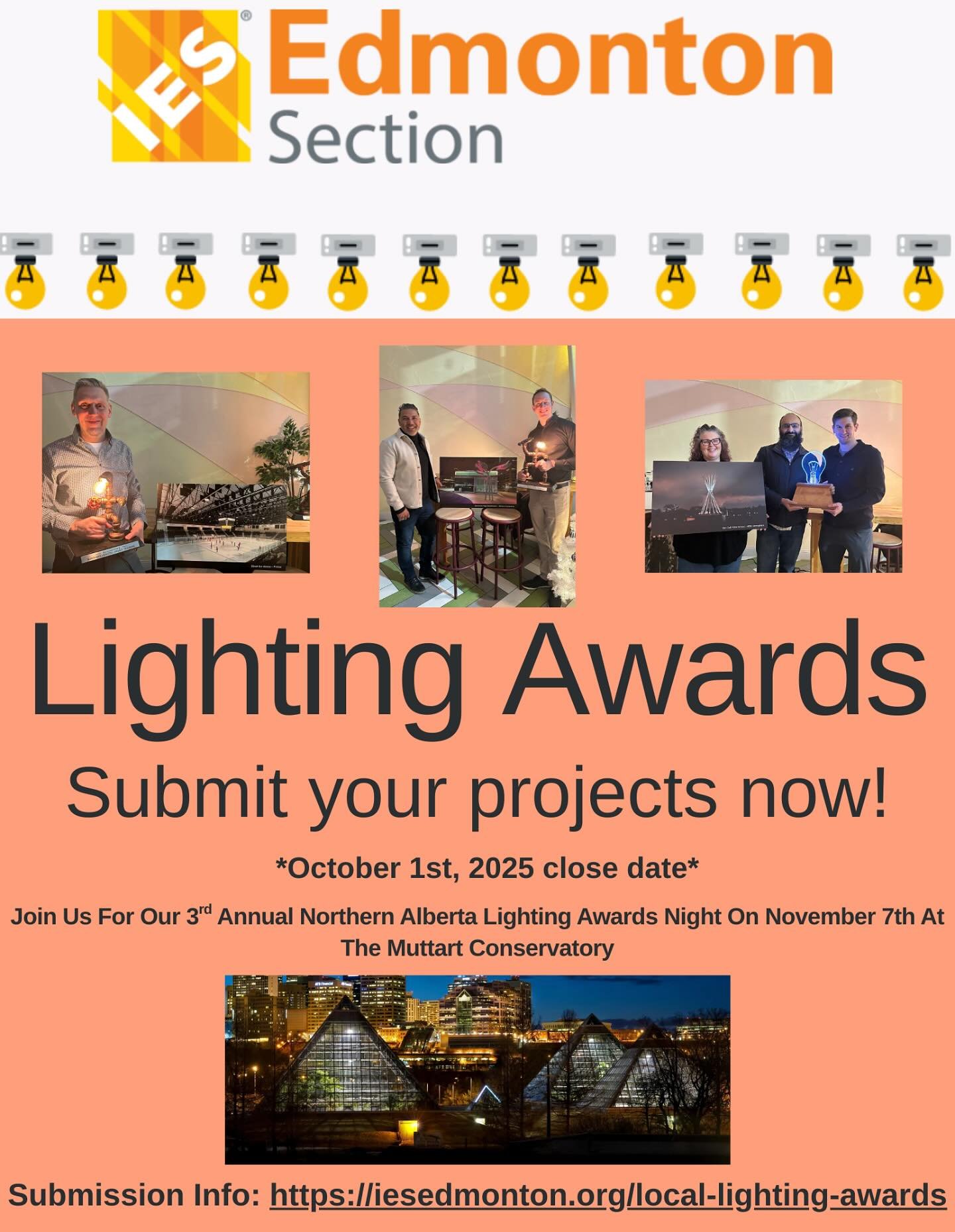 Join us for the 3rd Annual Northern Alberta Lighting Awards 2025!
If lighting is your passion, we invite you to be part of an unforgettable celebration in #YEG.
We are calling all #LightingDesigners, #LightingConsultants, #LightingManufacturers, #L