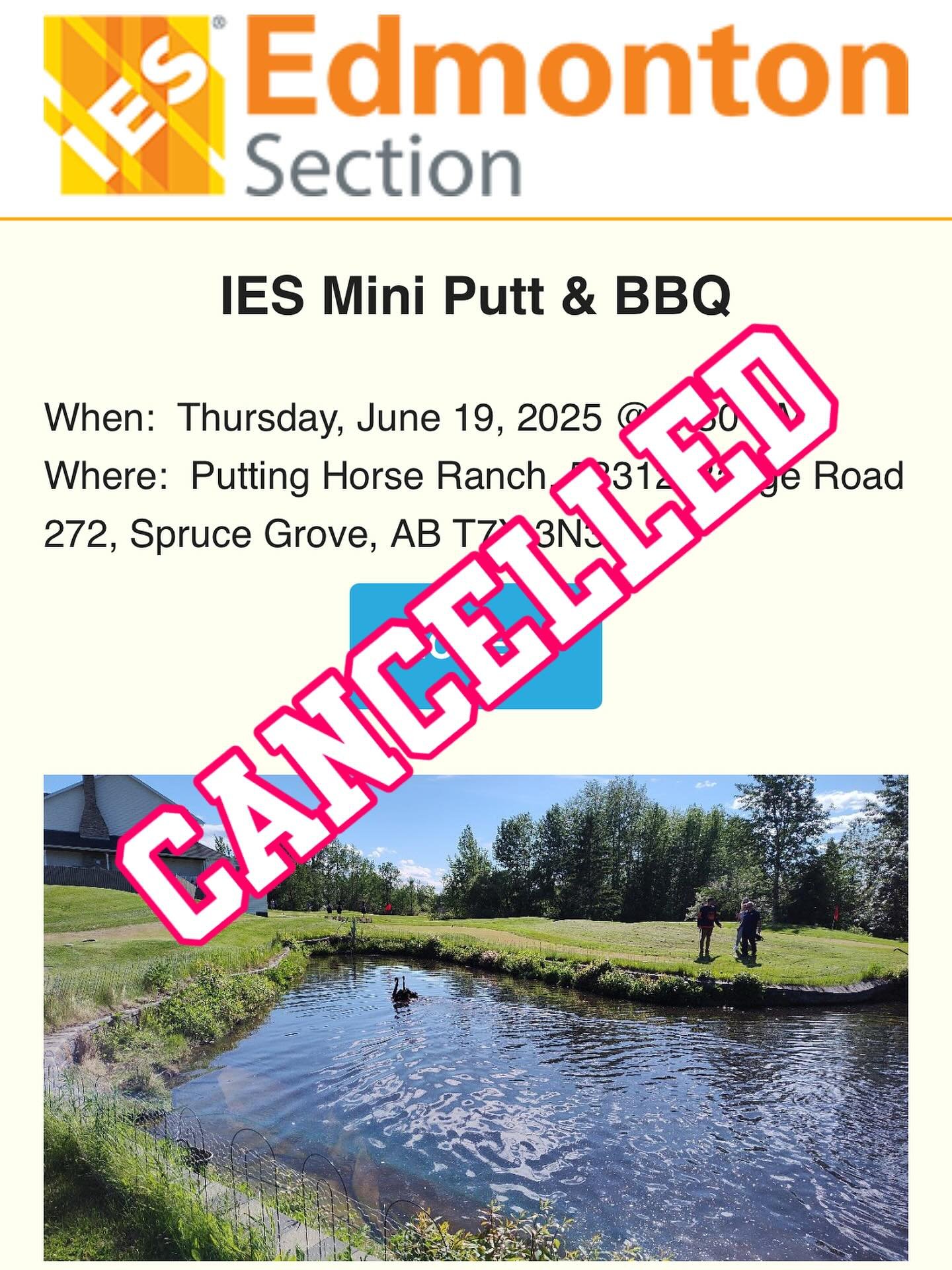 Mini putt &amp; bbq has been cancelled due to weather and rescheduled till July 10 !
