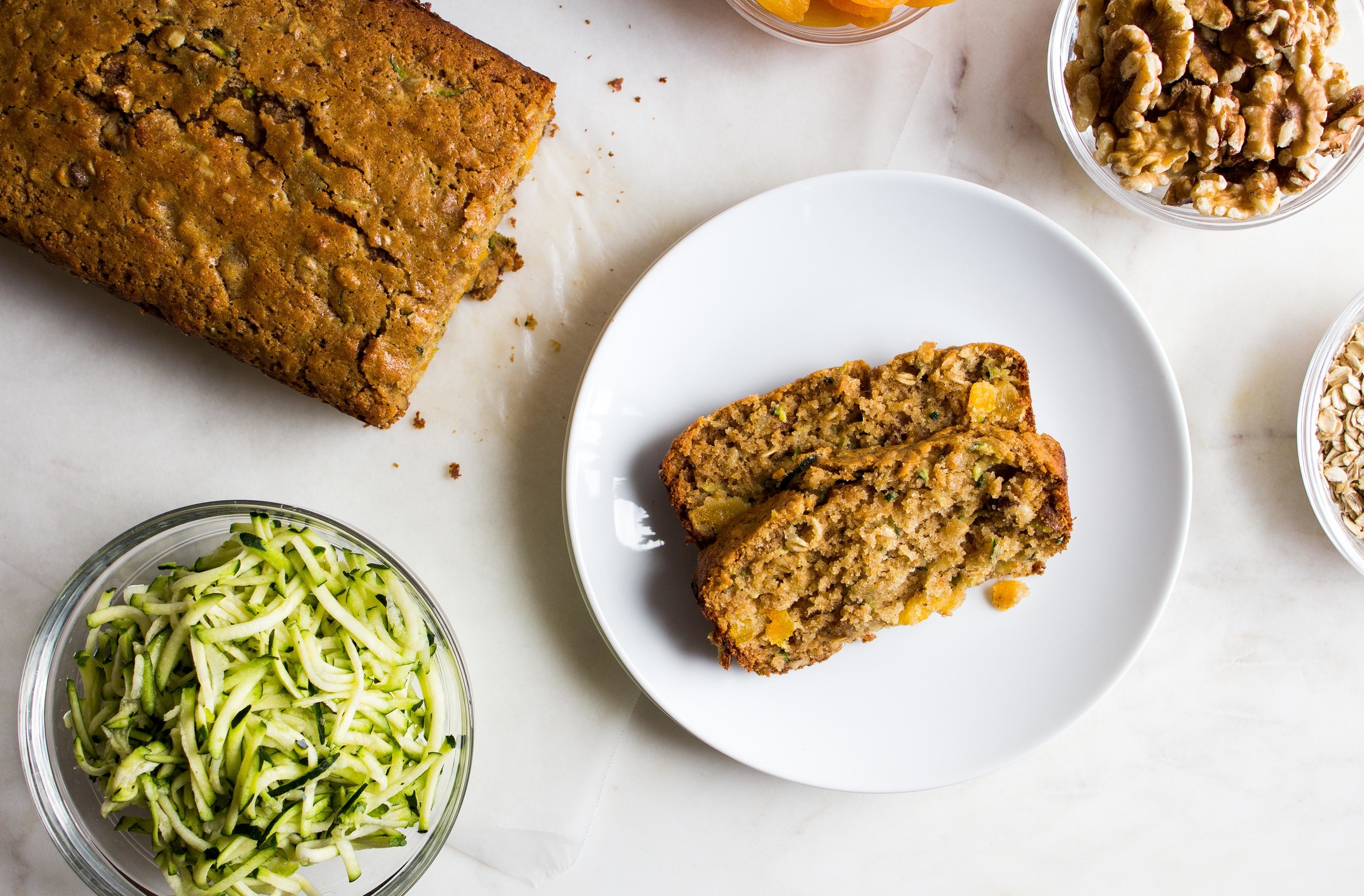 Loaded Whole Wheat + Oat Zucchini Bread — Sarah J. Hauser nourish your soul