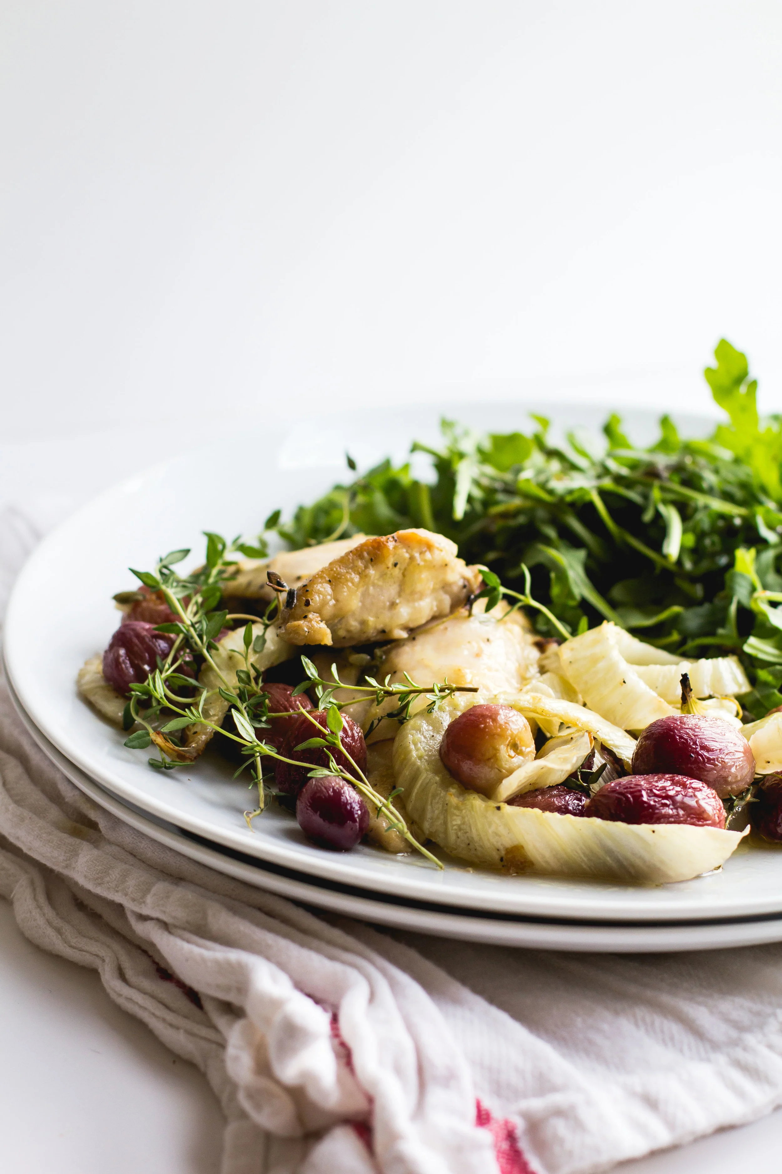 Roasted Chicken Thighs with Fennel + Grapes — Sarah J. Hauser