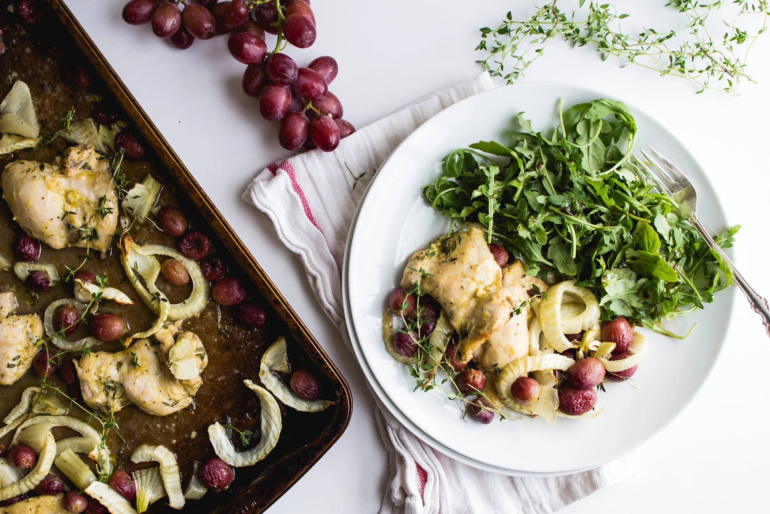 Roasted Chicken Thighs with Fennel + Grapes — Sarah J. Hauser nourish your soul