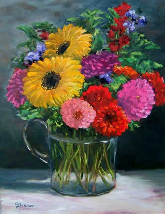 Sunflowers & Zinnias